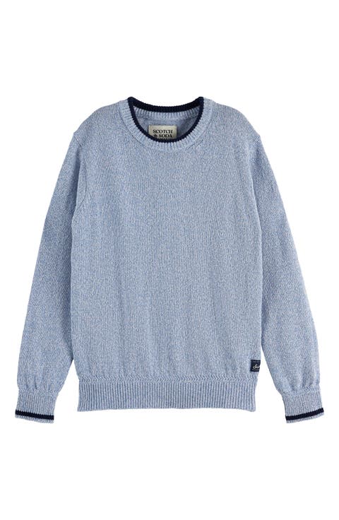 Kids' Mélange Cotton Crewneck Sweater (Big Kid)
