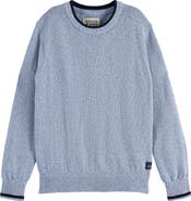 Scotch & Soda Kids' Mélange Cotton Crewneck Sweater
