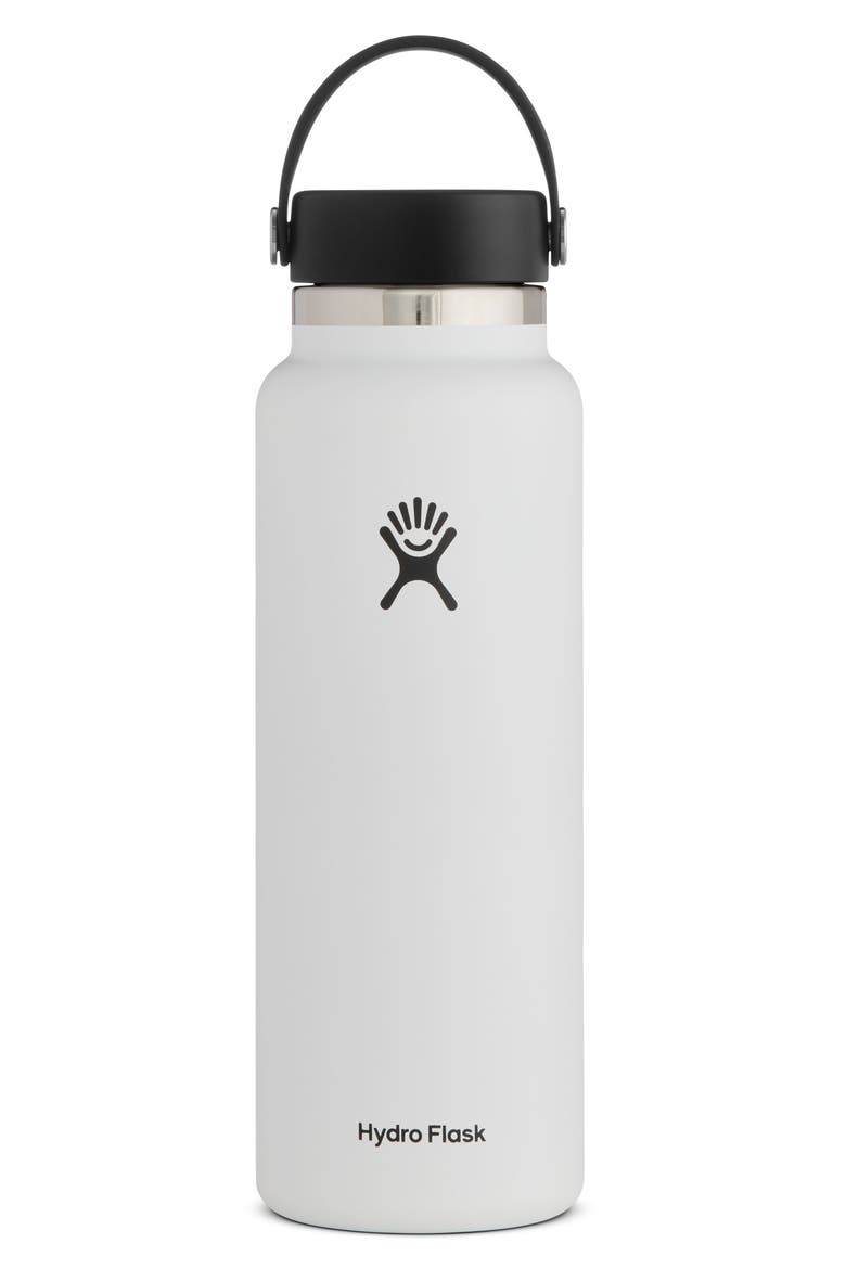 40-Ounce Wide Mouth Cap Water Bottle, Main, color, WHITE 2.0