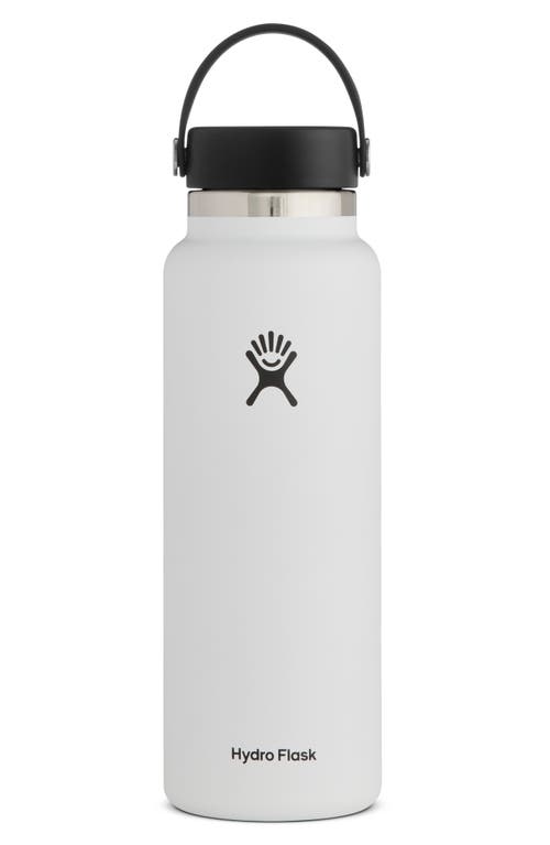 Hydro Flask 40-Ounce Wide Mouth Cap Water Bottle in White 2.0  product