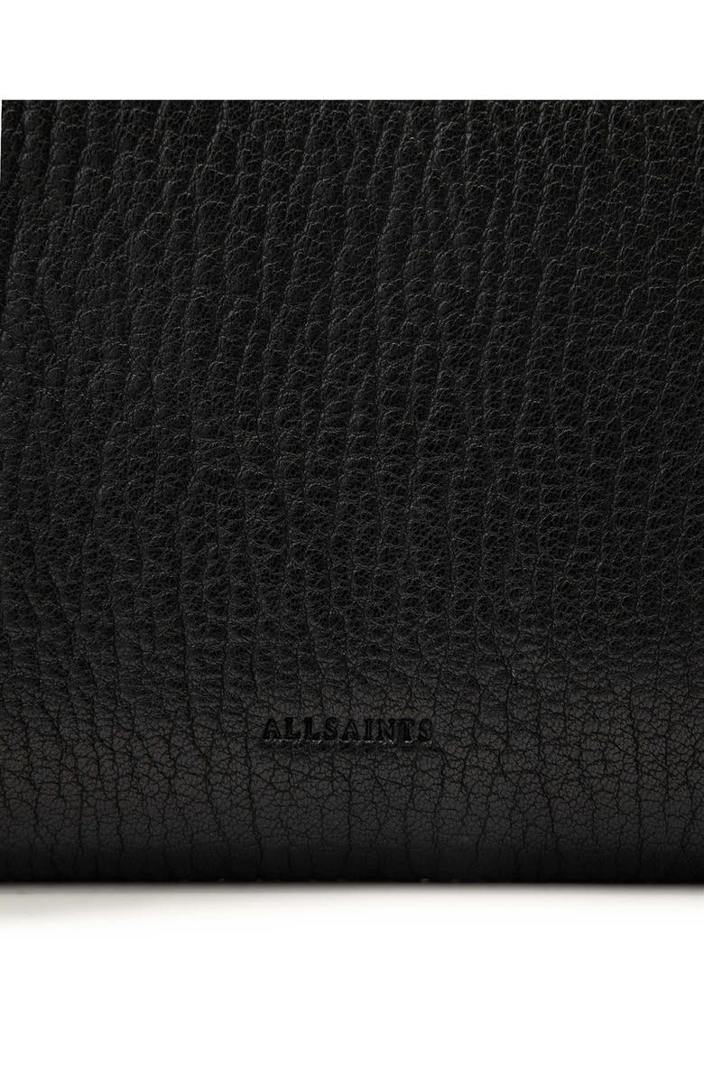 AllSaints Leather Travel Wallet, Alternate, color, Black