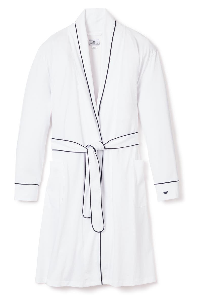 Pima Cotton Robe, Main, color, WHITE