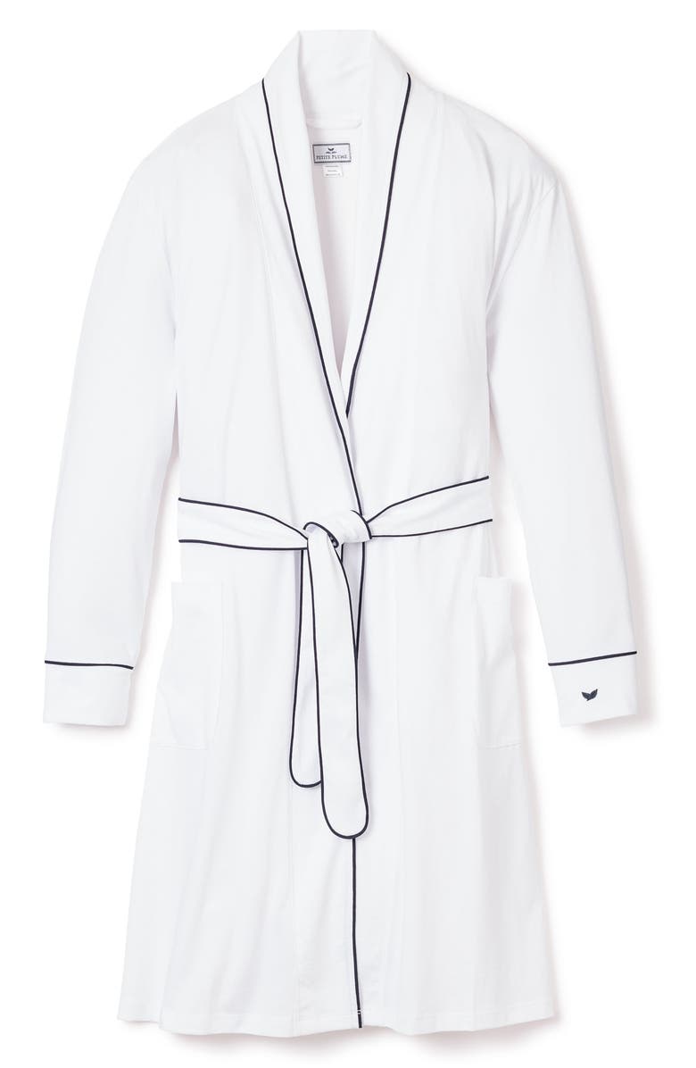 Petite Plume Luxe Pima Cotton Robe, Main, color, White