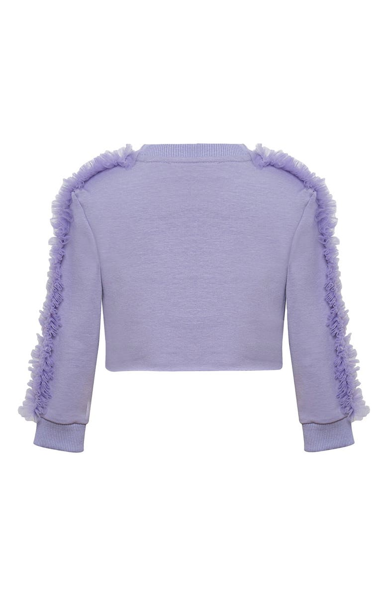 Mini Celebrities Poppy Ruffle Sweatshirt, Alternate, color, Purple Bloom
