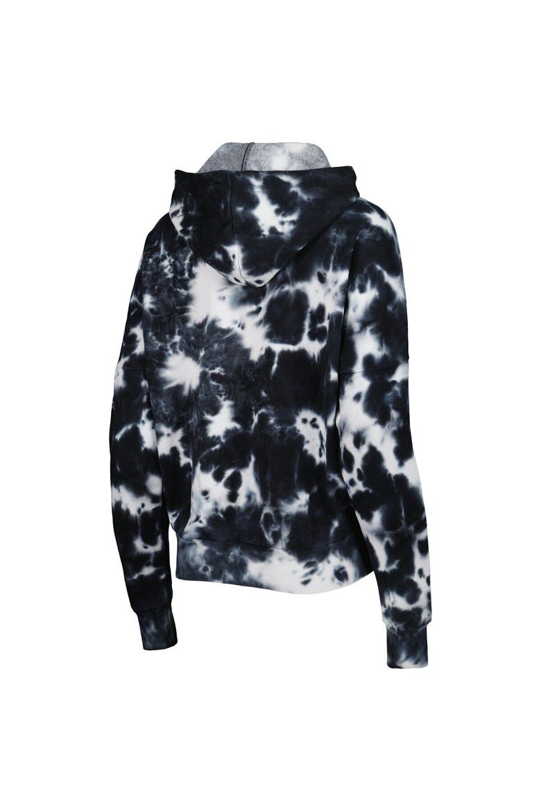 Women's New Era Black Las Vegas Raiders Cloud Dye Fleece Pullover Hoodie, Alternate, color, Black