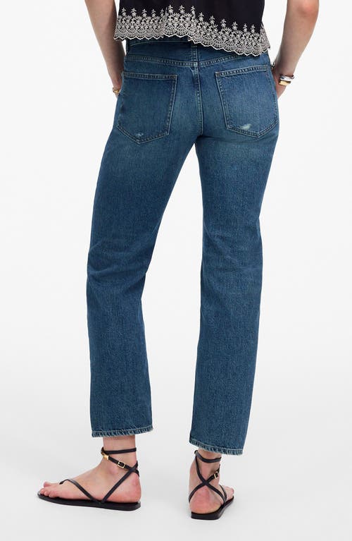 Madewell The Dean Easy Ankle Straight Leg Jeans In Blue