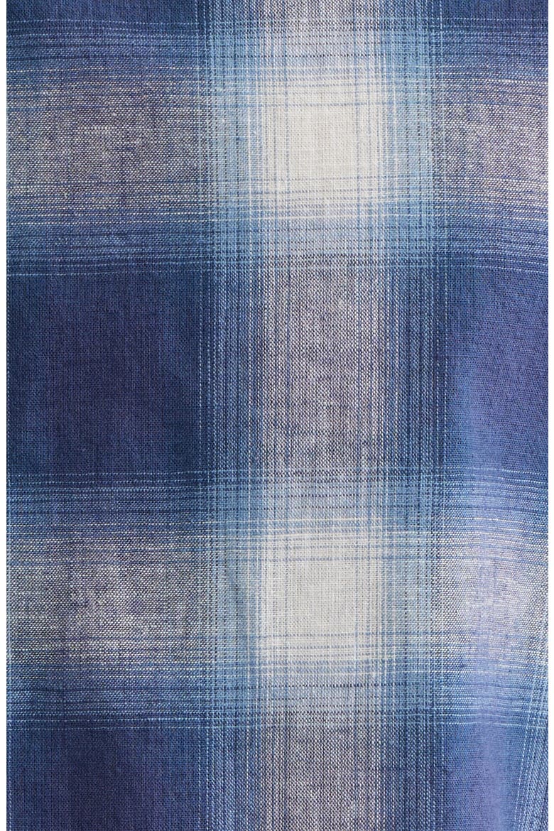Pamucak Regular Fit Plaid Cotton & Linen Button-Up Shirt, Alternate, color, BLUE