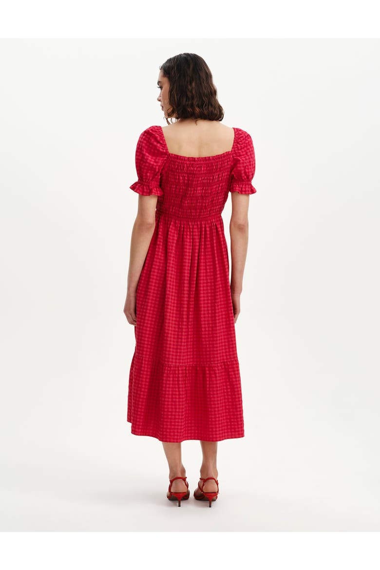 Petite Dawn Square Neck Midi Dress, Alternate, color, Pink