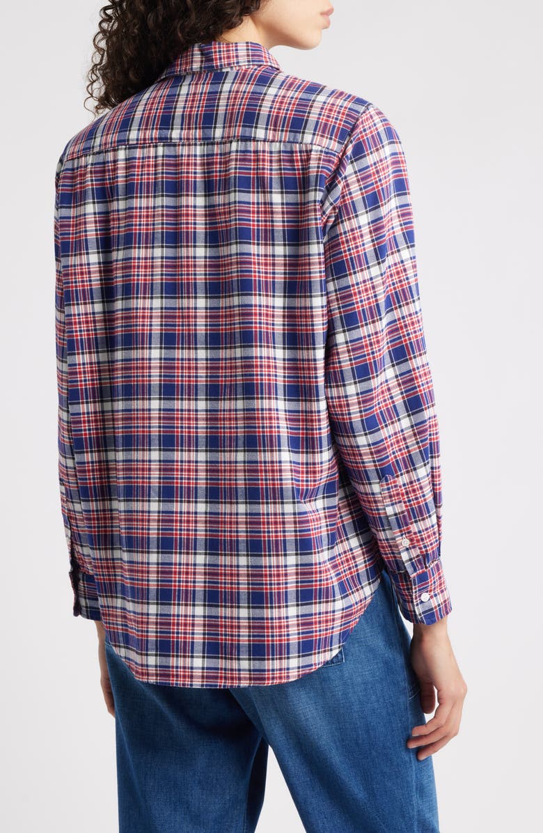 Frank & Eileen Eileen Relaxed Button-Up Shirt, Alternate, color, White Black Red Plaid