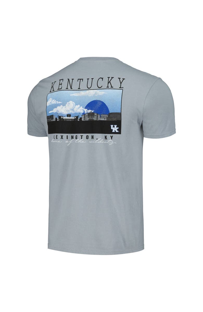 IMAGE ONE Men's Gray Kentucky Wildcats Campus Scene Comfort Colors T-Shirt, Alternate, color,