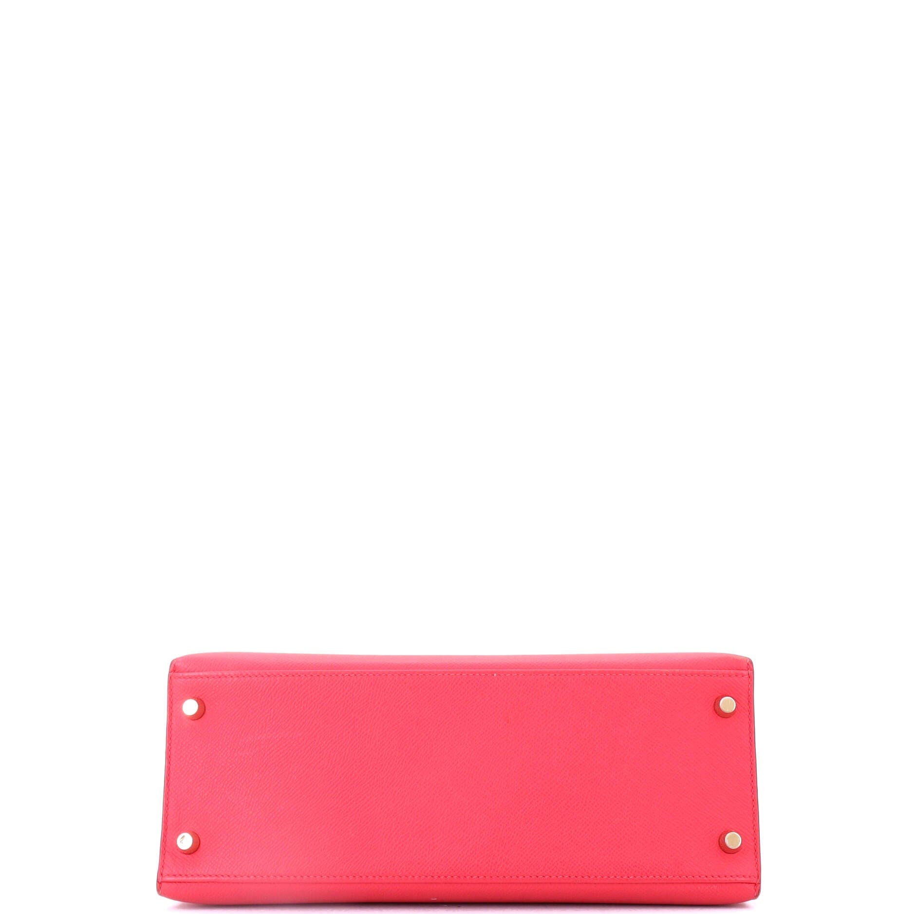 Pre-Owned Hermes Kelly Handbag Pink Epsom with Gold Hardware 28, Alternate, color, 