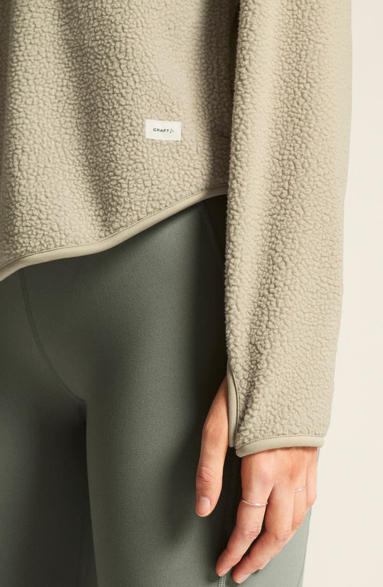 Craft Join High Pile Fleece Half Zip Pullover, Alternate, color, Hay