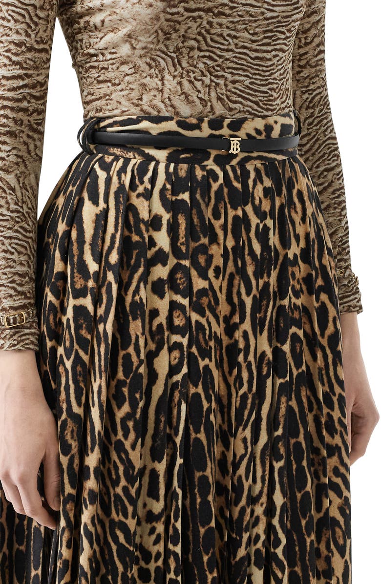 Burberry Monogram Motif Reversible Leather Belt, Alternate, color, 