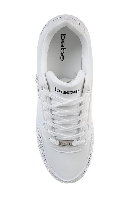 Bebe Embellished Varsity Low Top Sneaker