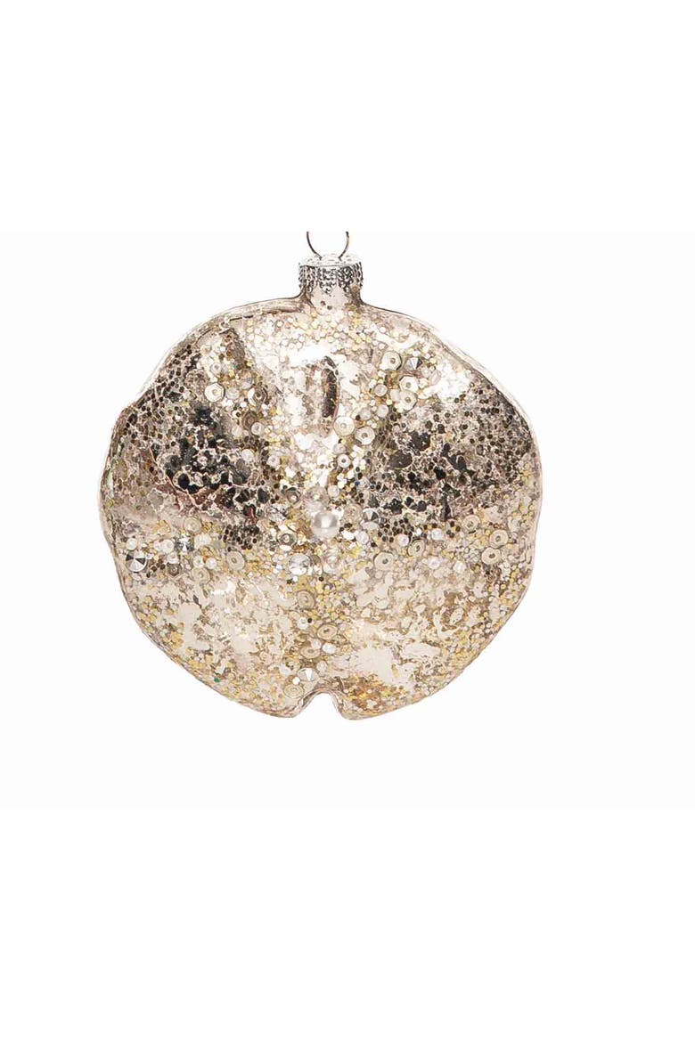 Glass Gold Sand Dollar Ornament, Alternate, color, Gold