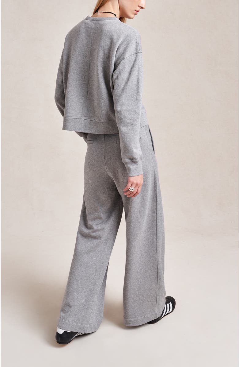 La Ligne Cropped James Sweatshirt, Alternate, color, Grey