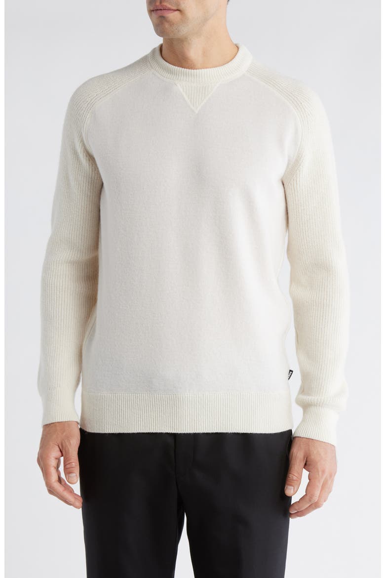 Hero Wool Crewneck Sweater, Main, color, OPEN WHITE