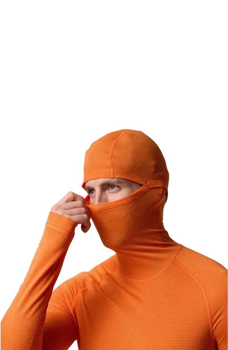 Backcountry Pines Micrrid Ultra-Lt Baselayer Balaclava Top - Men's, Alternate, color, Boundary Orange