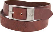 EAGLES WINGS Virginia Tech Hokies Brandish Leather Belt - Brown
