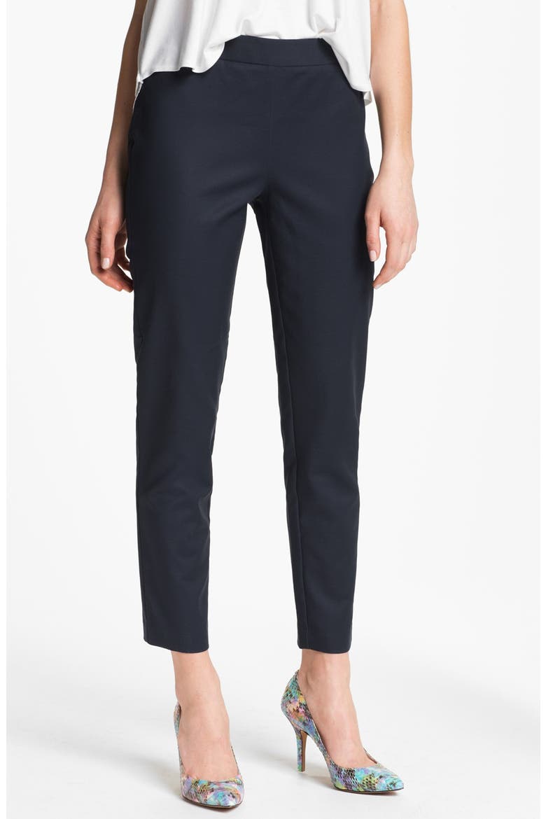 'Khloee' Cigarette Pants, Main, color, DEEP BLUE SEA