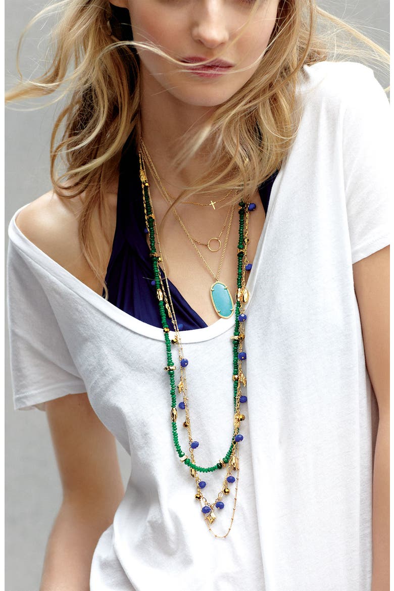 'Elise' Pendant Necklace (Nordstrom Exclusive), Alternate, color, BLACK ONYX/ GOLD