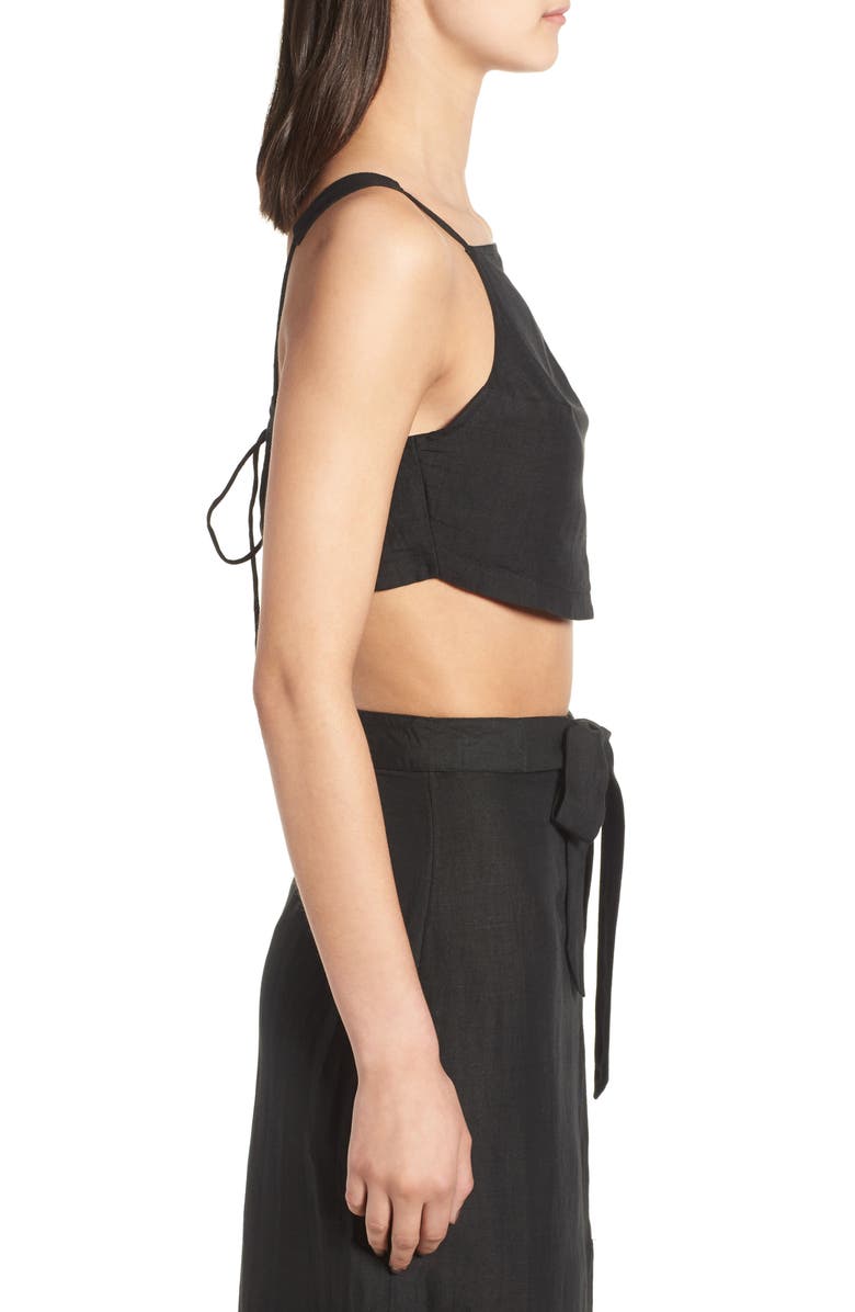LOVE LIKE SUMMER X BILLABONG Linen Blend Crop Top, Alternate, color, 