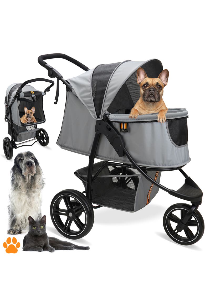 Cooper Pet 3 Wheeler Stroller, 33 Pound Capacity, Alternate, color, Gray