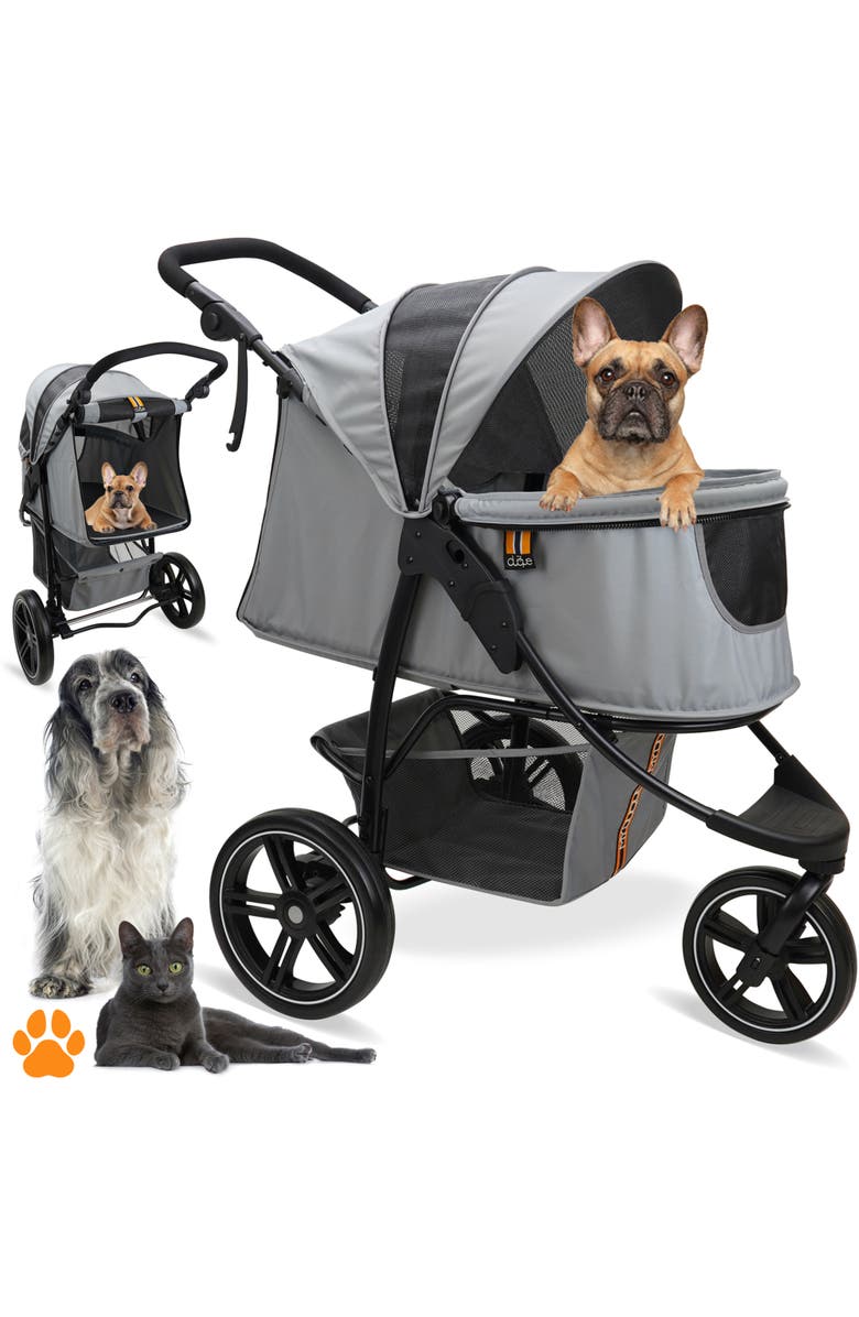 My Duque Cooper Pet 3 Wheeler Stroller, 33 Pound Capacity, Alternate, color, Gray