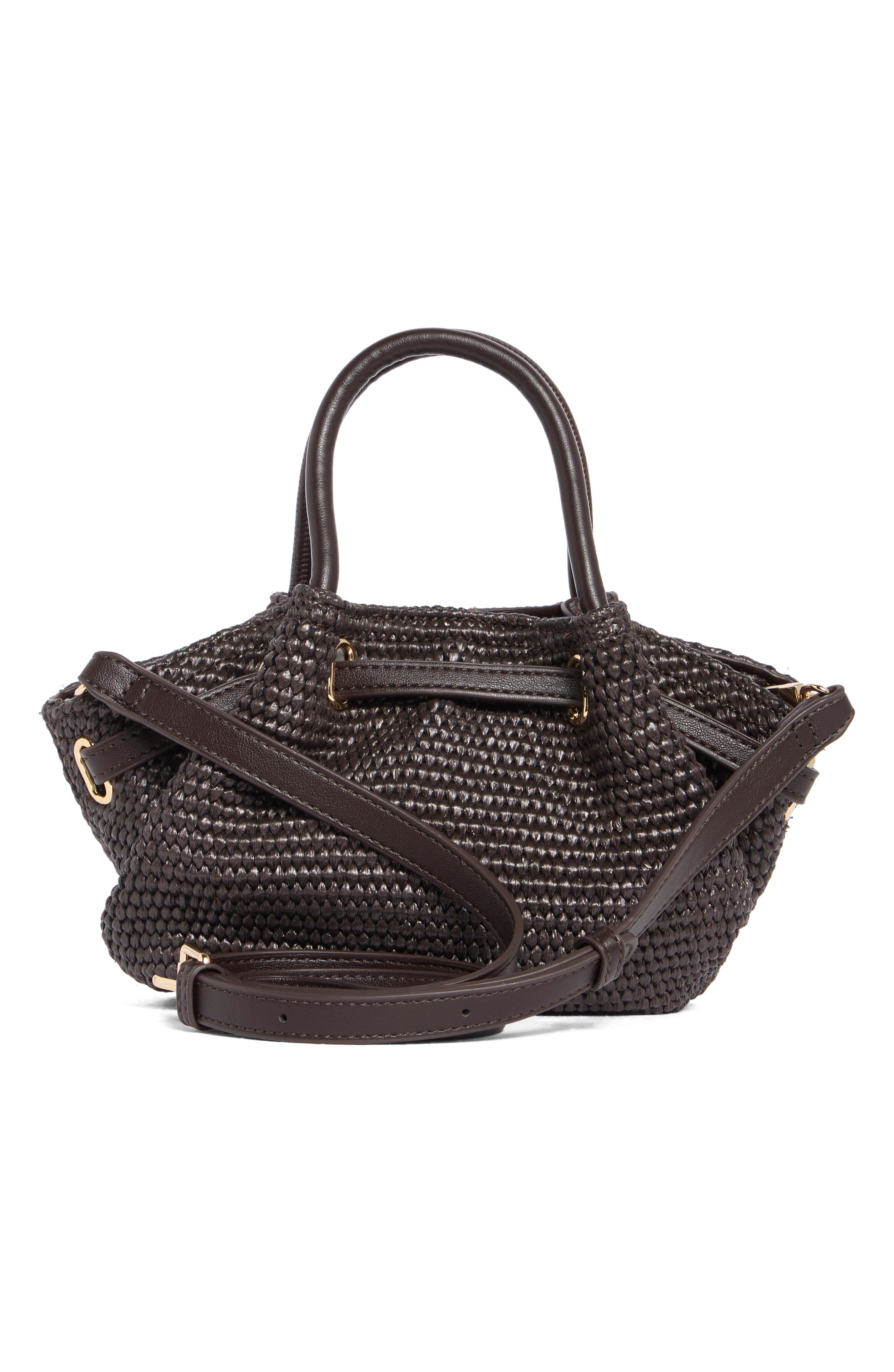 URBAN EXPRESSIONS HANDBAGS Straw Crossbody Bag, Alternate, color, Chocolate