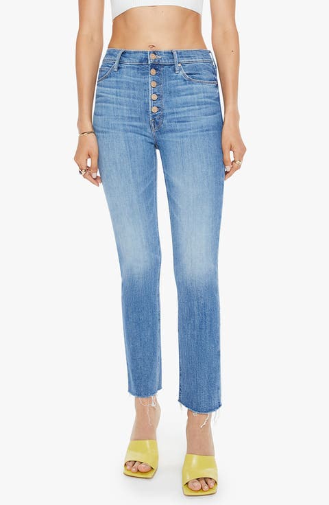 The Pixie Dazzler Fray Hem Ankle Jeans (Boogie Down)