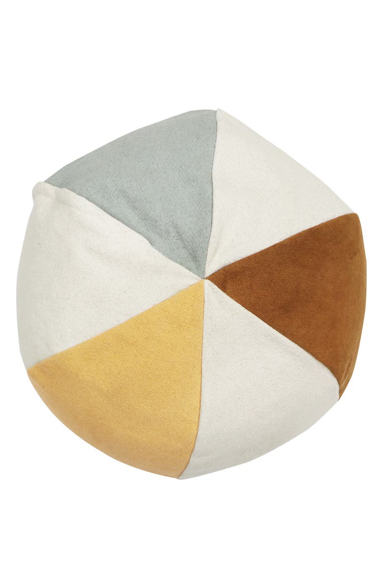 Lorena Canals Beach Ball Pouf, Alternate, color, Natural Vintage Blue Honey