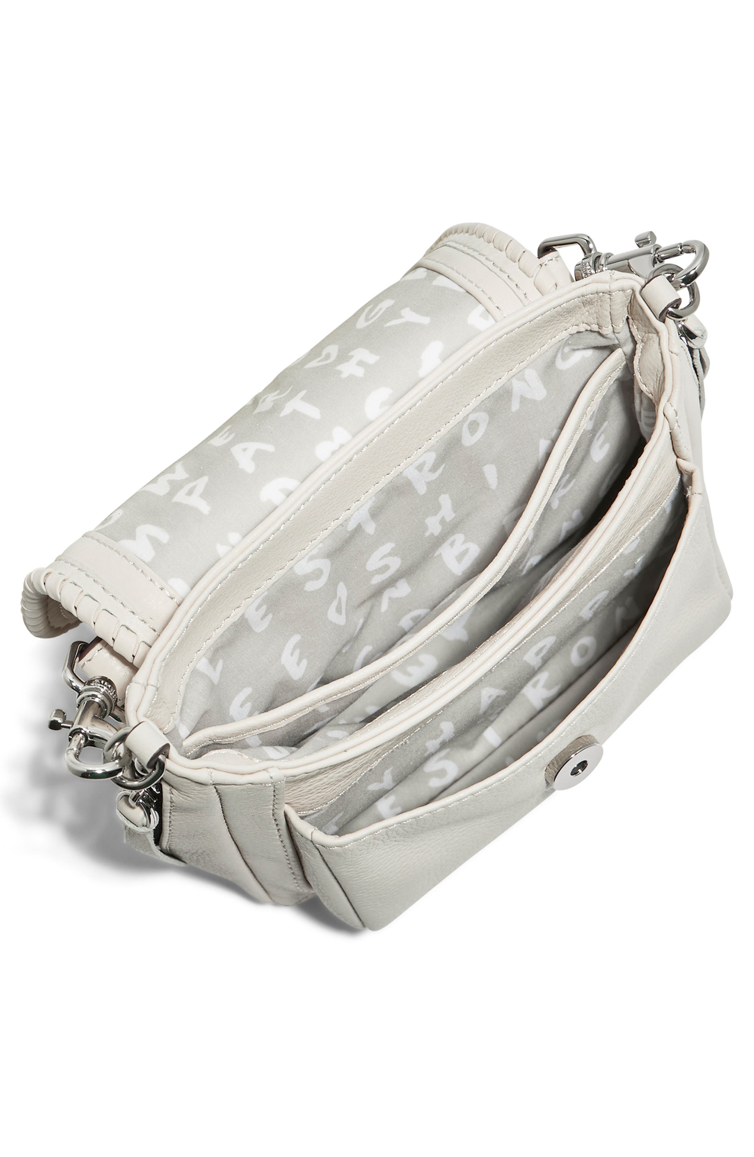 AIMEE Mini All For Love Convertible Leather Crossbody Bag, Alternate, color, Chalk
