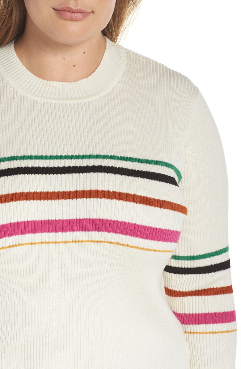 BP. Lettuce Edge Multi Stripe Sweater, Alternate, color, 