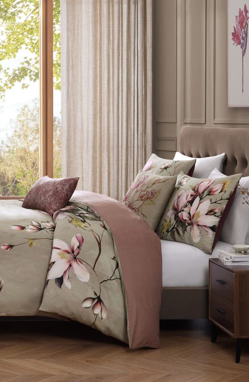 Bebejan 5-piece Purple Lilies Reversible Comforter Set In Purple