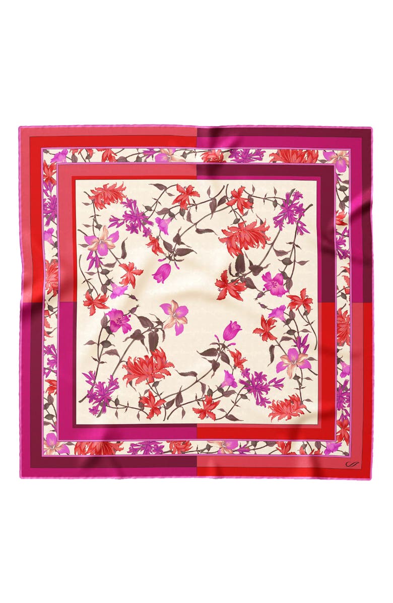 Elizabetta Serena - Hand Rolled Silk Foulard for Women, Alternate, color, Fuchsia