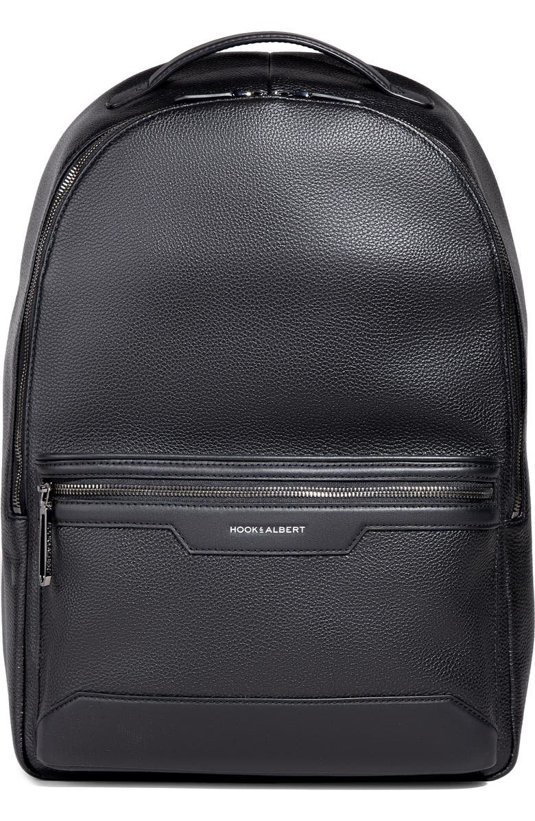 hook + ALBERT Leather Backpack, Main, color,