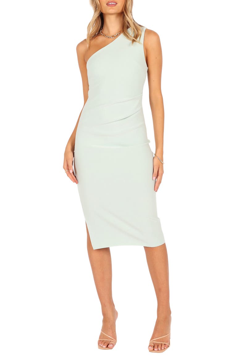 Nadene One-Shoulder Midi Dress, Main, color, MINT