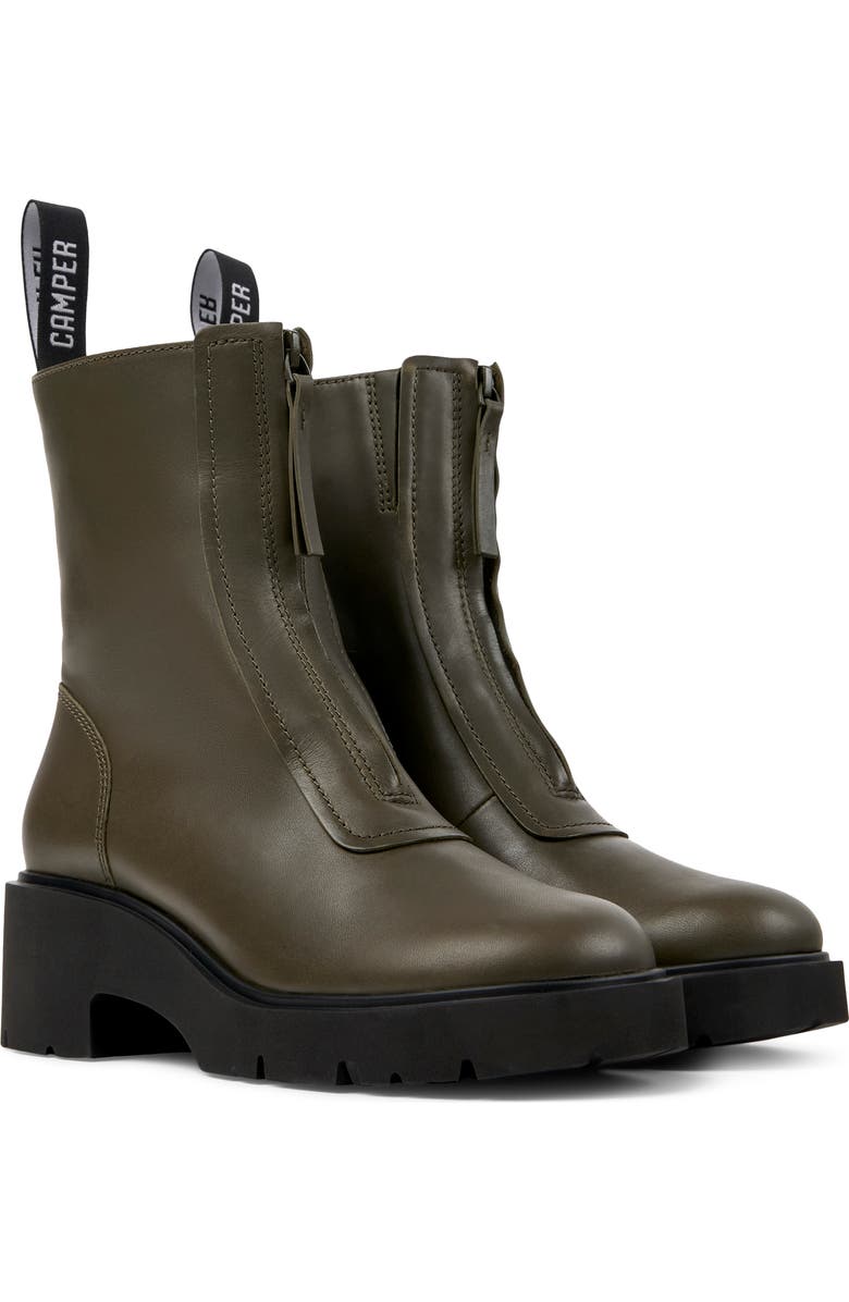 Camper Milah Zip Boot, Main, color, Dark Green