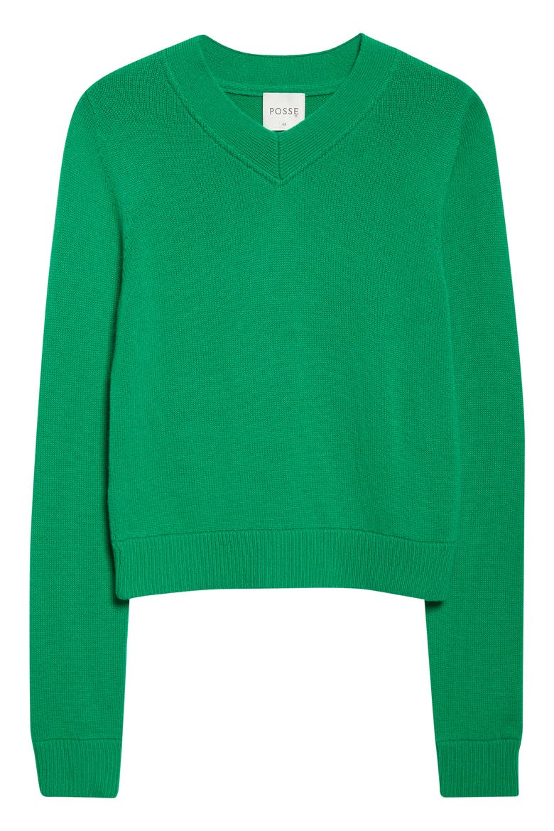 Freddie Merino Wool & Cashmere Sweater, Alternate, color, EMERALD