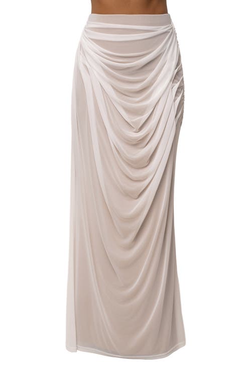 Jluxlabel Ethereal Flow Maxi Skirt In Ivory