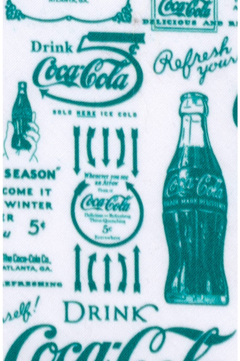 Coca-Cola® Green Bottle Cotton Tie, Alternate, color, WHITE