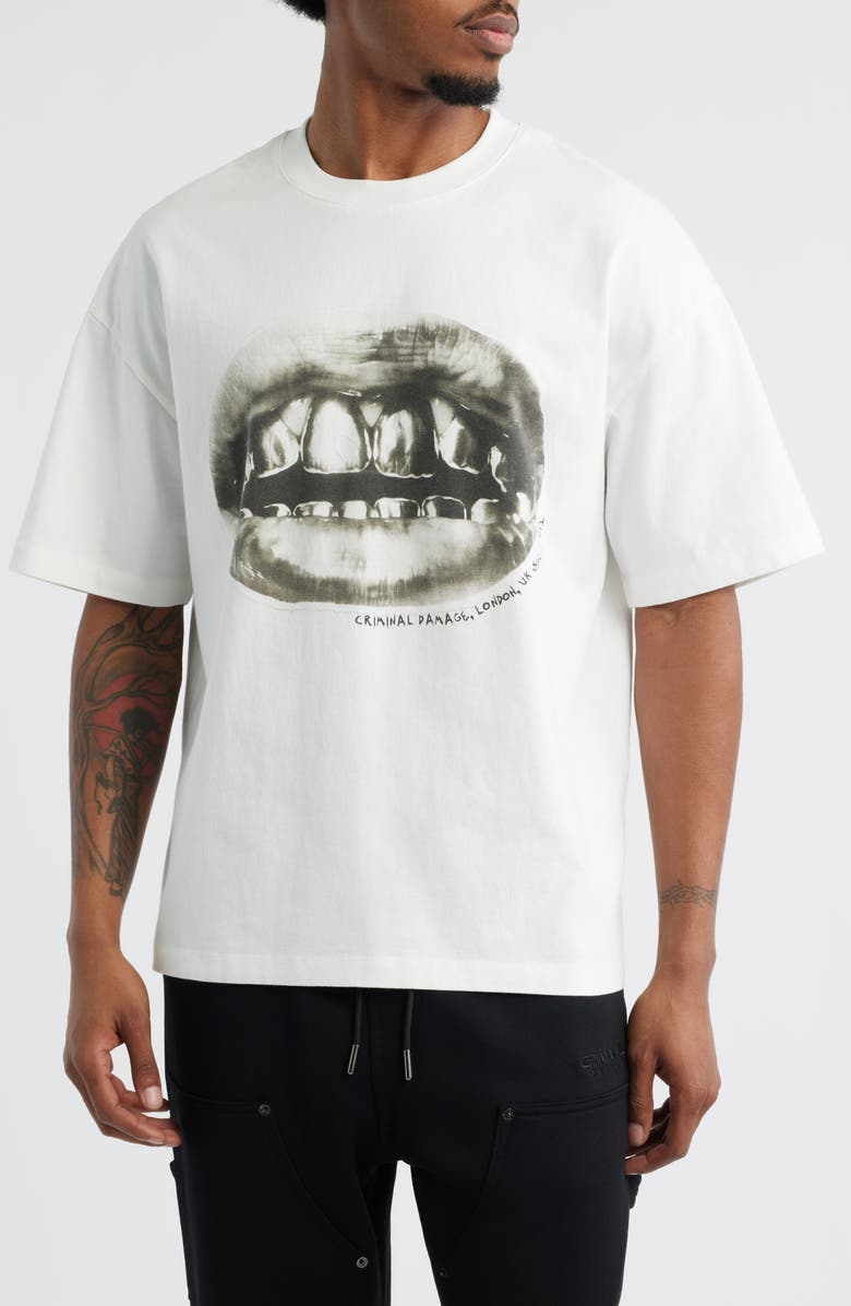 CRIMINAL DAMAGE Gold Teeth Graphic T-Shirt, Main, color, 