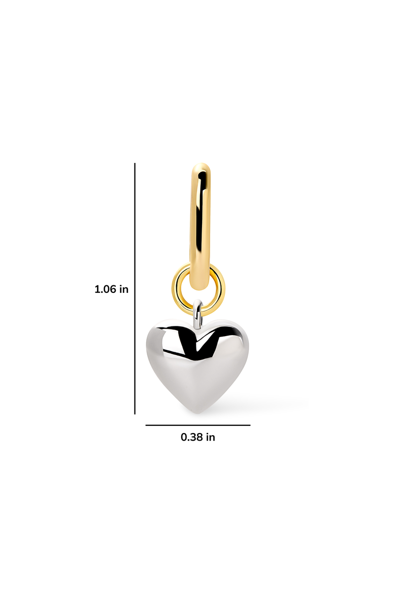 Heart Earrings - Wesley, Alternate, color, Gold