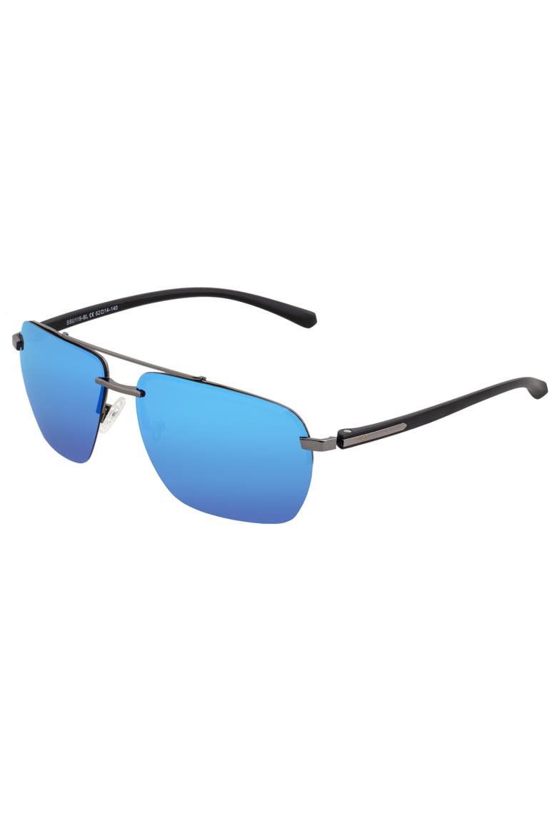 Lennox Polarized Sunglasses, Main, color, Gunmetal/Blue