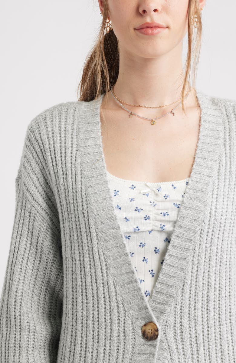 BP. Cozy Oversize Cardigan, Alternate, color, Grey Soft Heather