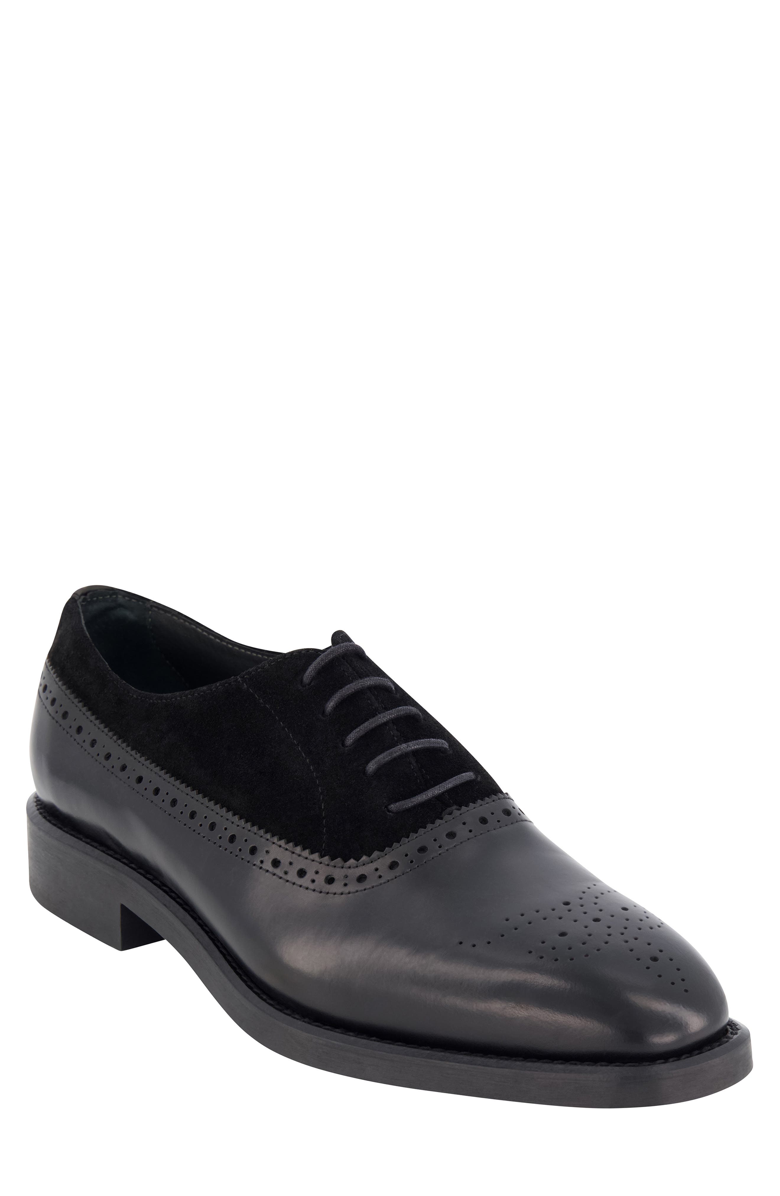 KARL LAGERFELD PARIS Leather & Suede Whipstitch Oxford (Men ...
