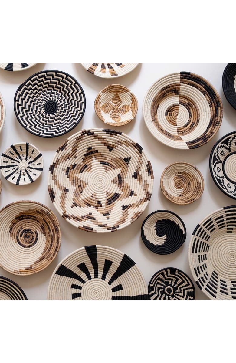 Maadili Collective Small Simple Spiral Basket, Alternate, color, Black