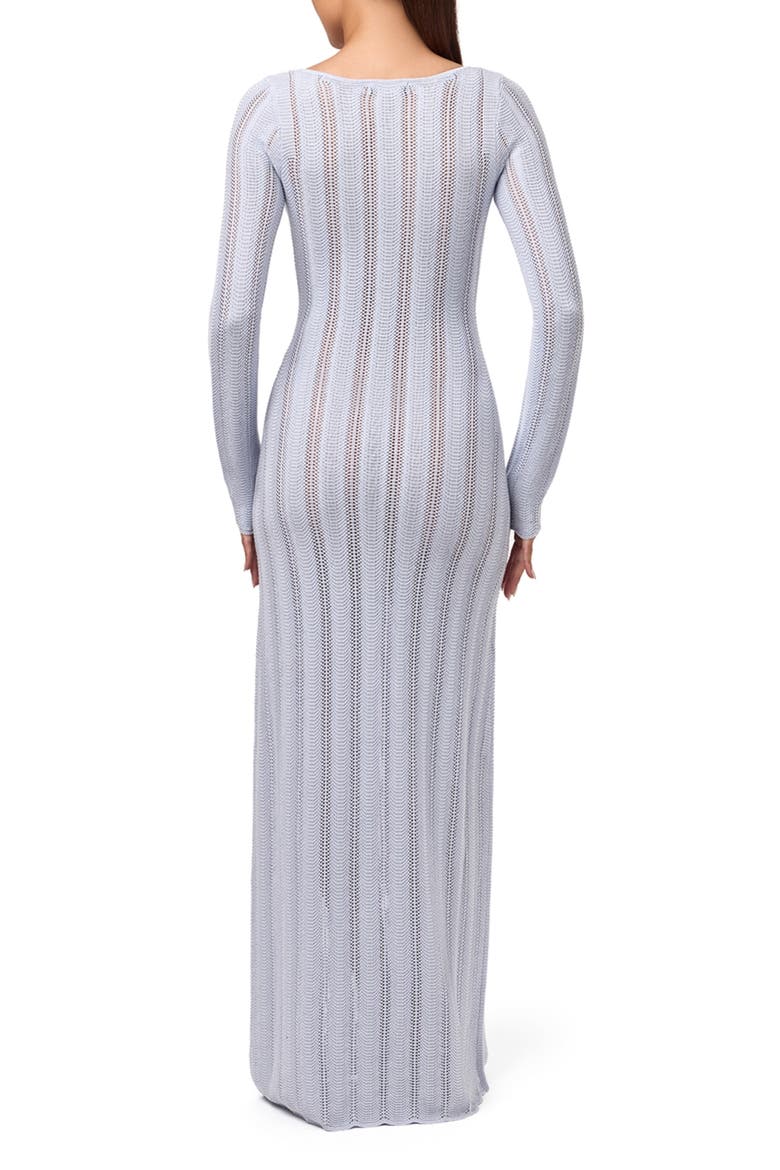 Long Sleeve Knit Maxi Dress, Alternate, color, BABY BLUE