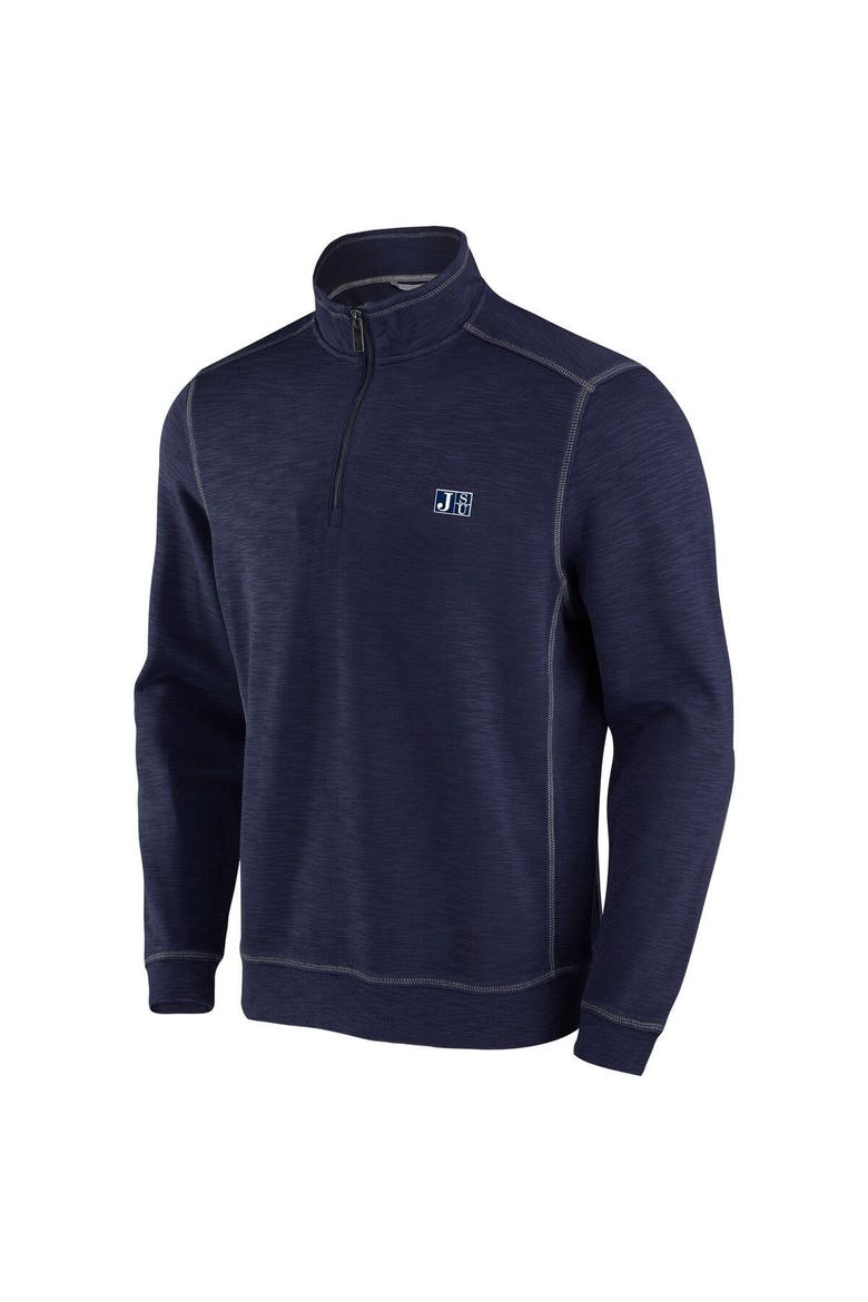 Men's Tommy Bahama Navy Jackson State Tigers Sport Tobago Bay Tri-Blend Half-Zip Jacket, Alternate, color, Navy