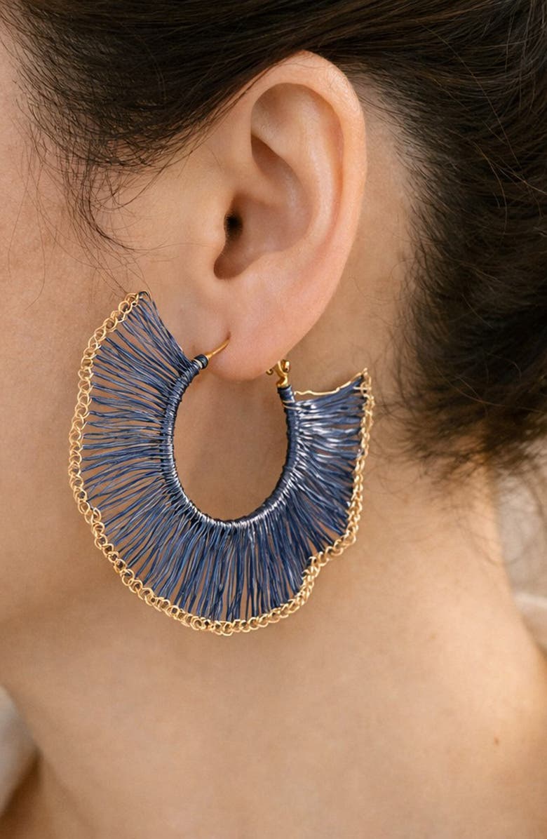 EYE CANDY LOS ANGELES Nikolina Statement Hoop Earrings, Alternate, color, Gold